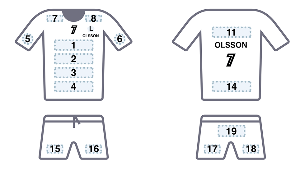 LIGA Jersey Striped Blå/Svart